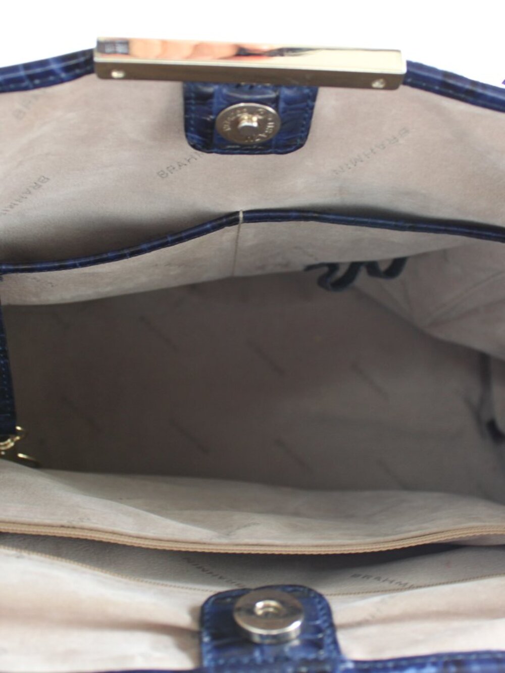 Brahmin Noelle Ink Melbourne Croc Leather Bag - NWOT - Luxury Navy - Picture 9 of 10